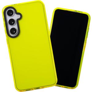 SteepLab Barrier Case for Samsung Galaxy S25, Impact Absorbing 360 Degree Protection with Raised Bezel and Eye-Catching Colors (Hi-Energy Neon Yellow)