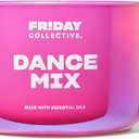Friday Collective Dance Mix Candle, Pink Barbie Citrus Scented, Made with Essential Oils, 3 Wicks, 13.5 oz