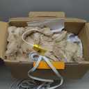 WOOMER Heated Blanket Queen Size 84" x 90", Electric Blanket with 0.5-12 Hours Timer & 10 Heating Levels, ETL Certified, Marble Blue Double-Sided Faux Fur, Machine Washable