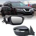 Right Passenger Side Mirror Compatible with Nissan Rogue 2014-2021 with Heated Manual Folding Turn Signal Power Glass 7 Pins (NOT FIT Rogue Sport)