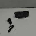 Peakeep Small Digital Alarm Clock for Bedrooms, Loud for Heavy Sleepers Adults, Dimmable Plug in Electric Large Numbers Clock Battery Backup, Slim Clock for Table Office Modern Living Room (BB) (Black With Blue)