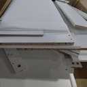 DUMOS Vanity Desk Makeup with Mirror LED Lights, White Table with Power Outlet 3 Drawer, 4 Storage Shelves & 2 Cabinets, 3 Lighting Modes & Adjustable Brightness, Dressing Tables for Bedroom