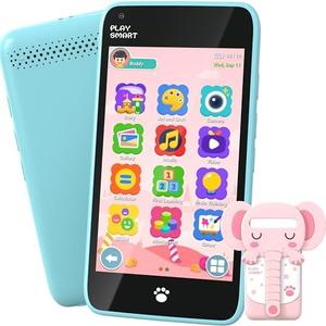 MOMILLA Kids Toys Smart Phone with 3.97" Touchscreen 220+ Educational Games Toddler Toys Phone, Music Player 16GB Storage Christmas Birthday Gifts for 3-9 Year Old Girls (Front Camera Only)