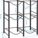 Nandae Water Cooler Jug Rack, 3-Tier Heavy Duty Water Bottle Holder Storage Rack 5 Gallon Water Jug Holder for 6 Bottle, Black