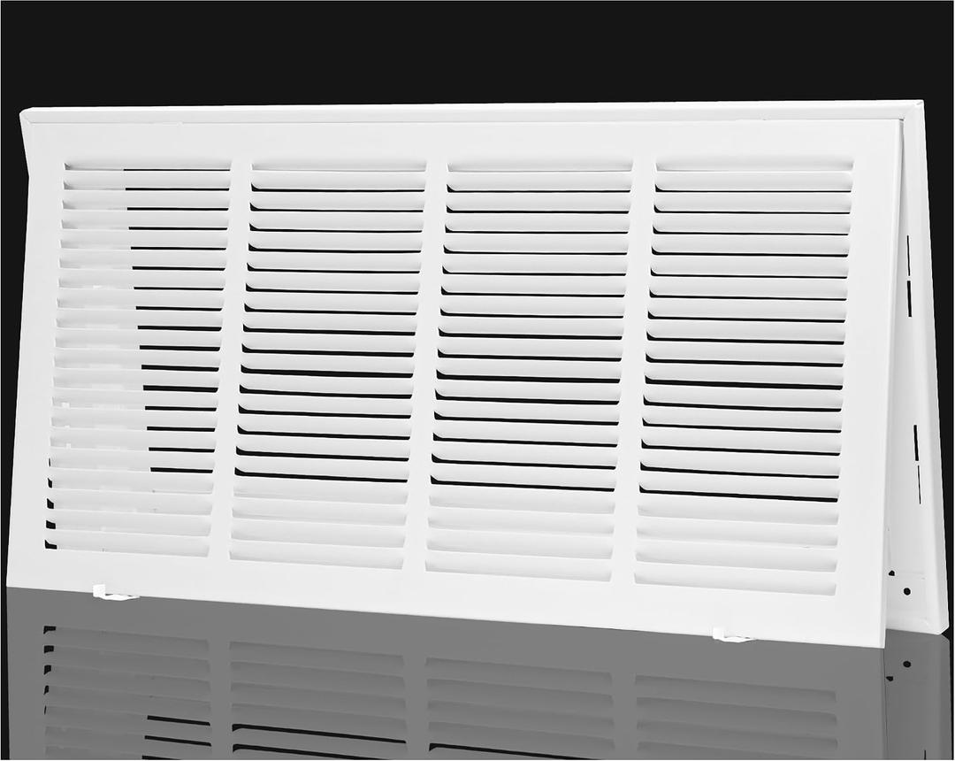 Return Air Grille Fit 24x10 Duct Opening,Steel Air Return Vent Cover Grill,HVAC Vent Covers for Wall and Ceiling,Holds 1" Thick AC Filter