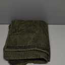 GLAMBURG 100% Cotton 2 Pack Oversized Bath Towel Set 28x55 Inches, Ultra Soft Highly Absorbant Compact Quickdry & Lightweight Large Bath Towels, Ideal for Gym Travel Camp Pool - Olive Green