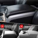 JOYTUTUS Center Console Cover Compatible with 2009-2014 Ford F150, Leather Armrest Cover Center Console Cushion Arm Rest Cover