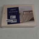 MR&HM Satin Bed Sheets, Queen Size Sheets Set, 4 Pcs Silky Bedding Set with 15 Inches Deep Pocket for Mattress (Queen, Beige)