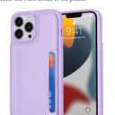 iCoverCase Compatible with iPhone 14 Pro Max Phone Case with Card Holder, Wallet Case for Women Men RFID Blocking PU Leather Protective Case 6.7 Inch (Light Purple)