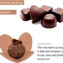 200Pcs Chocolate Paper Candy Cups Truffle Wrappers Paper Truffle Liners, Cups Chocolate Wrappers Muffin Tins for Showers Bridal Shower Birthday Wedding (Khaki)