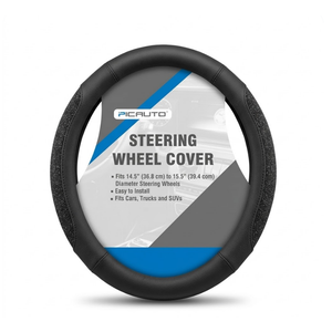 Picauto Steering Wheel Cover Fits 14.5" to (36.8 cm) to 15.5" Easy to Install, Fits Cars, Trucks, and SUVs
