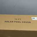 Evoio Solar Pool Cover 12 ft Round for Above Ground Inground Pools Bubble Wrap Covers for Hot Tub Spa Thermal Heating, 12 Mil Circle Blue Floating Blanket for 6-24 Foot Feet Diameter Swimming Pools