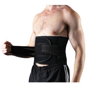 Back Brace for Lower Back Pain Men Women, Back Support Brace & Elastic Supports Belly Band Stomach Wrap Waist Belt Waist Trainer, Waist Brace Waist Trainer for Men Sciatica Pain Relief (Black, X-Large)