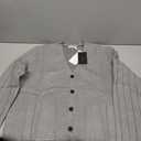 New Sweater V-Neck Solid Color Cardigan Sweater Men's Lazy Style Jacket Clip (Gray, XL)