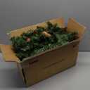 4FT Artificial Potted Christmas Tree with Lights, Pre-lit Mini Christmas Tree with 50 LED Lights, Small Fake Spruce Tree with 140 Branch Tips, Pine Cones&Red Berries, Battery Operated (Green)