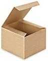 A1 Bakery Supplies Preimer High Kraft Pinstripe Brown Treat Gift Boxes (5 In X 5 In X 3.5 In 10 pk) (5x5x3.5 Inch (Pack of 10))