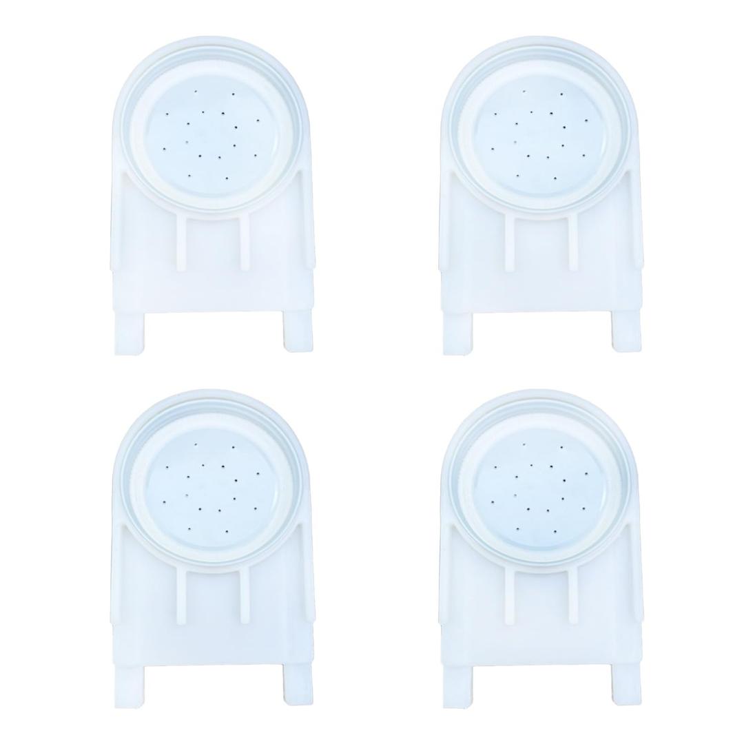 4PC Bee Hive Feeder White Beehive Entrance Feeder with Lid Bee Sugar Water Feeder of Beekeeping Supplies