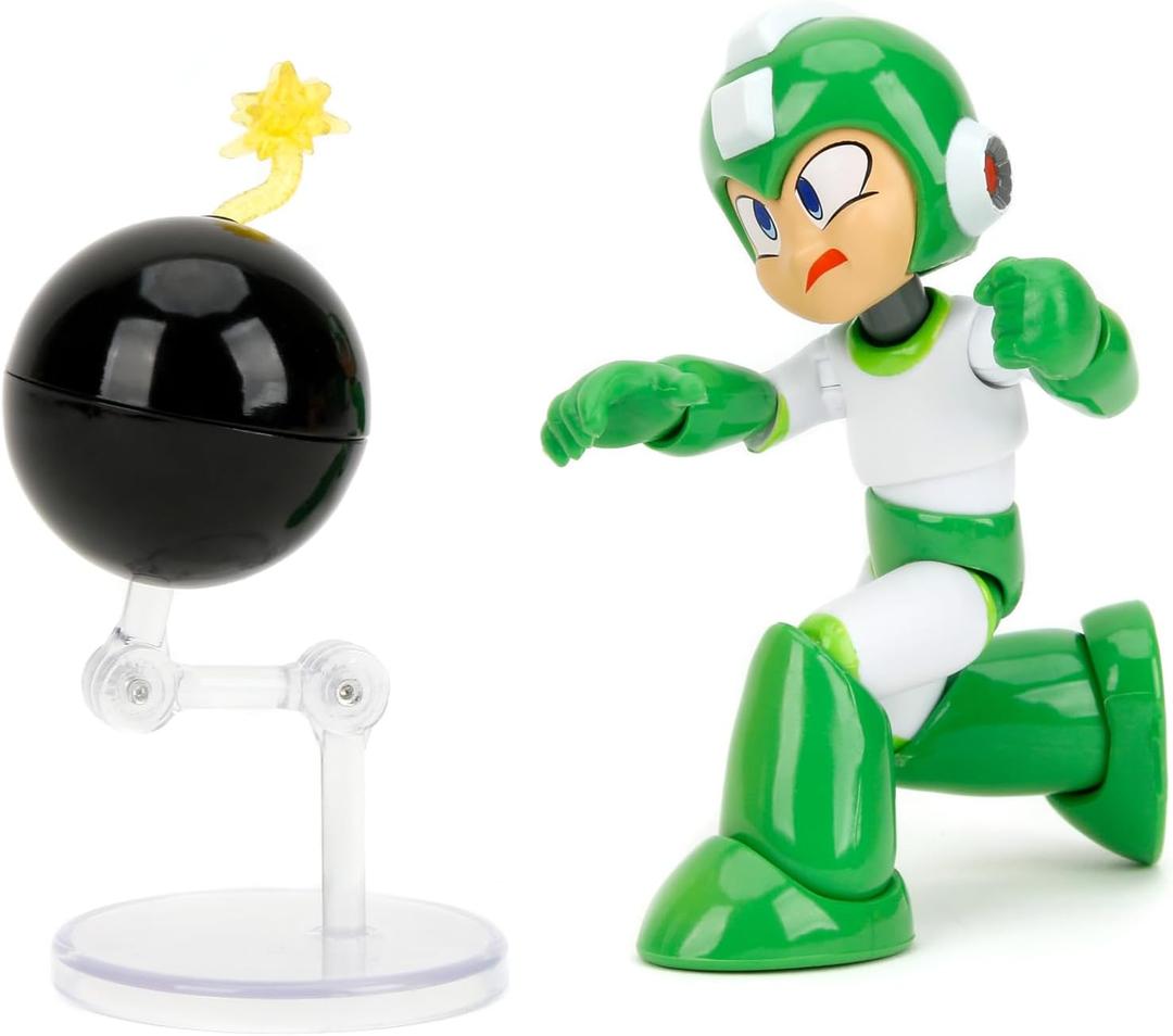 Jada Mega Man Hyper Bomb - 1:12 Scale Action Figure, Wave 2  Over 15 Points of Articulation, Alternate Hands & Head, Bomb Accessory