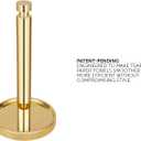 Ivilon Paper Towel Holder Stand - Steady and Easy Tear - Fits All Paper Towel Rolls - Gold Polished, 
Item Weight	1.51 kg
Product Dimensions	13.75"L x 7"W