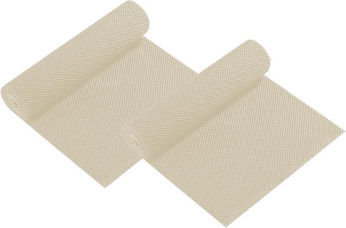 Non-Adhesive Non-Slip Shelf and Drawer Grip Liner Mat, 48x12 Inchs White 2 Pack