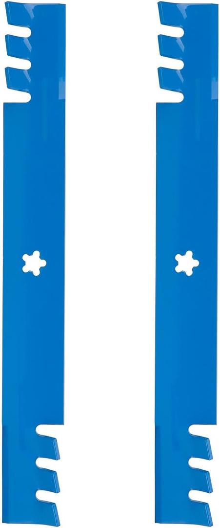 (2) 42 inch Mower Mulching Blades for Craftsman/Poulan/Husqvarna 138971 134149 LT1000 LT2000 42" Deck Riding Lawn Mower Replace 532138971 532134149 532138498 127843 134149 138498 (5 Point Star), Blue