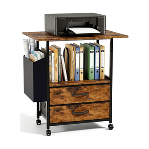22IN Mobile File Cabinet, Rolling Filing Cabinet with Fabric Drawers
Rotating File Stand, Printer Stand with Fabric Drawers, Storage Shelf for A4/Letter, for Home Office Living