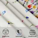 Spring Summer Floral Tablecloth Round 60 Inch,Colorful Wildflower Leaf Butterfly Polyester Circle Table Cloth Wrinkle Stain Resistant Washable Table Cover for Kitchen Dining Room Party Picnic