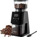 Ollygrin Conical Burr Coffee Grinder Electric Coffee Bean Grinder with Digital Timer 30 Precise Grind Settings Adjustable Burr Mill Grinder for 2-12 Cups Espresso Drip and French Press