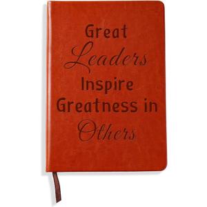 LBWCER Boss Appreciation Gift Mentor Gift Notebook Great Leaders Notebook Leader Supervisor PM Mentor Retirement Gift Coworker Farewell Leather Journal Notebooks (Great)