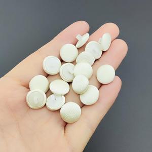 30PC Beige 12.5mm Satin Fabric Cloth Covered Buttons with Shank Round Buttons for Wedding Bridal Dress Buttons DIY Sewing Clothing Dress Handmade Craft Buttons