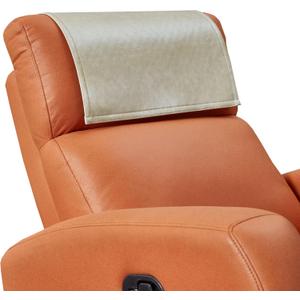 Non Slip Recliner Headrest Protector Washable Faux Leather Headrest Covers for Recliner Chair Waterproof Couch Head Rest Covers for Sofa,Furniture,Office Chair,Theater Seat (Beige)