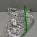 5 FT 144 LED Lighted Wall Christmas Tree with Decorative Balls, 8 Light Modes Plug in Half Christmas Tree, Hanging Flat Mounted Trees for Holiday Apartment Room (Silver, Blue and White)