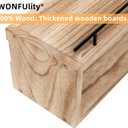 WONFUlity Bathroom Shelves Floating with Over Toilet Paper Holder, Farmhouse Wood Shelves for Living Room, Bedroom, Kitchen, Wall Decor (4 Natural) (set of 4, Light Brown)