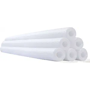 Hanaive 6 Pack Pool Foam Noodles Swim Hollow Bright Pool Noodles Bulk Floats Heavy Duty for Swimming Decoration Craft Projects (Black, White)