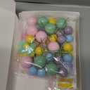 39 Pcs Pastel Balls Cake Toppers Daisy Flower Cupcake Decoration Boho Rainbow Cake Topper with Happy Birthday Banner for 70s Groovy Hippie Party Supplies