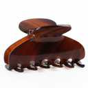 MAORULU Medium Cute Acetate Hair Claw Clips for Women Girls, 3 Inch Cherry Red Claw Clips for Thin & Medium Thick Hair, Durable French Banana Clip with Gift Box (Caramel)