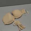 YANDW Strapless Lightly Padded Full Figured Coverage Bra Clear Back Multiway Invisible Straps Backless Brassiere for Women (34B, Nude)