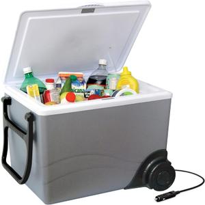 Koolatron Portable Cooler - Electric Cooler for Car, Camping, Travel, 12 V Insulated Hard Sided Refrigerator for Vehicle, Boat, Truck, No Ice Cooling, Cools Drinks,Food for Road Trip, 36 qt