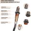 Oxygen O2 Sensor Upstream and Downstream Fits for Hyundai Elantra 2011-2016, Elantra GT 2013-2014, for Kia Forte Forte5 2014-2016 1.8L 2.0L, Replace 234-5082, 392102-E100, 234-4552, 39210-2E400 2Pcs