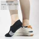 Toes Home No Show Socks Womens Cushioned Low Cut Athletic Hidden Liner for Sneakers Ankle Invisible Running Socks 4/6 Pairs (Black)
