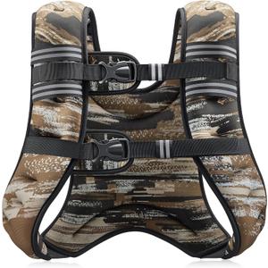 ZELUS Weighted Vest Weight Vest with Reflective Stripe for Workout, Strength Training, Running, Fitness, Muscle Building, Weight Loss, Weightlifting (Brushstroke Sand Camo) 30 L