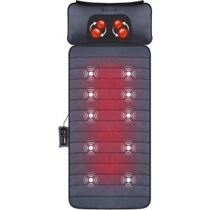 COMFIER Full Body Massage Mat with Movable Neck Pillow, 10 Vibrating Motors & 4 Heating Pads, Back Massage Pad, Father's Day Gifts for Dad Men