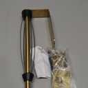 Paper Towel Holder Under Cabinet with 2 Hooks, Paper Towel Holder Wall Mount with Damping Effect, Self-Adhesive or Drilled Paper Roll Holders for Kitchen, Bathroom, RV(Gold)