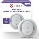 Kidde Smoke and Carbon Monoxide Detector, 10-Year Battery Powered, LED Status Lights, 85 dB Alarm, 5-inches, 30CUD10, 1 Pack pink