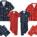 Harry Potter Family Matching Pajamas Hedwig Owl Allover Print Top and Pant Sets for Couples His and Hers Kids Boys and Girls (M)