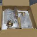 VerRon Wall Sconces, Gold Bathroom Light Fixtures, Modern Vanity Lights, Sconces Wall Lighting with Clear Glass, Sconces Wall Decor Set of 2, Light Fixture for Mirror, Living Room, Bedroom, Hallway