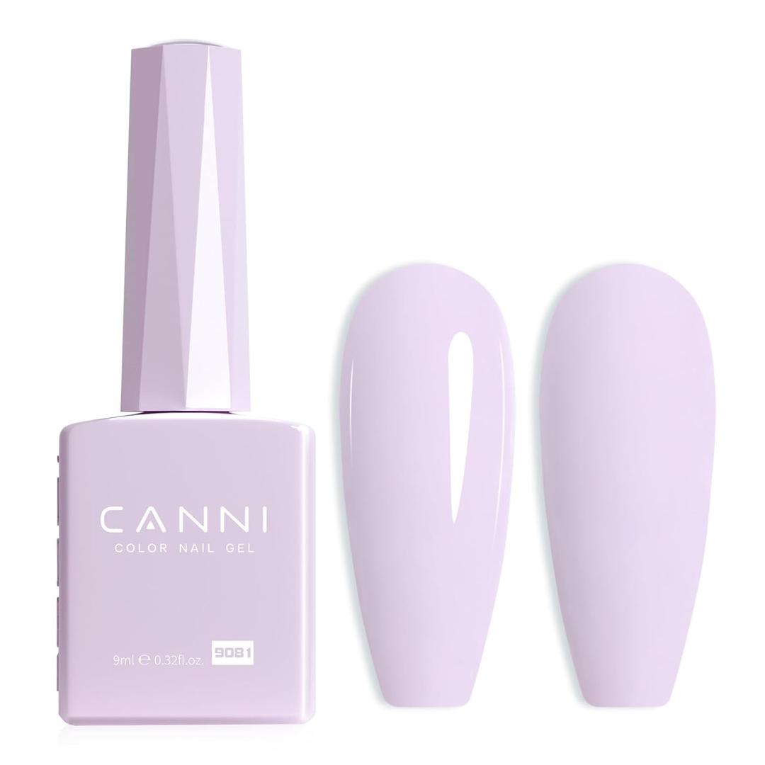 CANNI Purple Gel Nail Polish, 1Pcs Light Purple Gel Polish Pastel Violet Color High Gloss Soak Off U V French Nail Manicure Salon DIY
