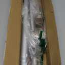 Silver Curtain Rods for Windows 32 to 45 Inches(2.6-3.75ft),1 inch Adjustable Window Curtain Rods with Imitation Wood Grain Finials,Heavy Duty Decorative Drapery Rod for Bedroom,Kitchen and patio