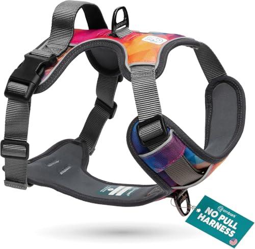 Embark Adventure No Pull Dog Harness, Reflective Trim No Pull Harness for Medium Sized Dog - Military Grade Nylon, Front Clip with Gel Lined Handle. Soft & Padded Puppy Medium