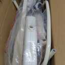 Portable Baby Bouncer Seat 0-18 Months,Detachable Piano & Hanging Toys,3-Level Recline (Rock/Fix),Foldable with Quiet Wheels,Baby Shower